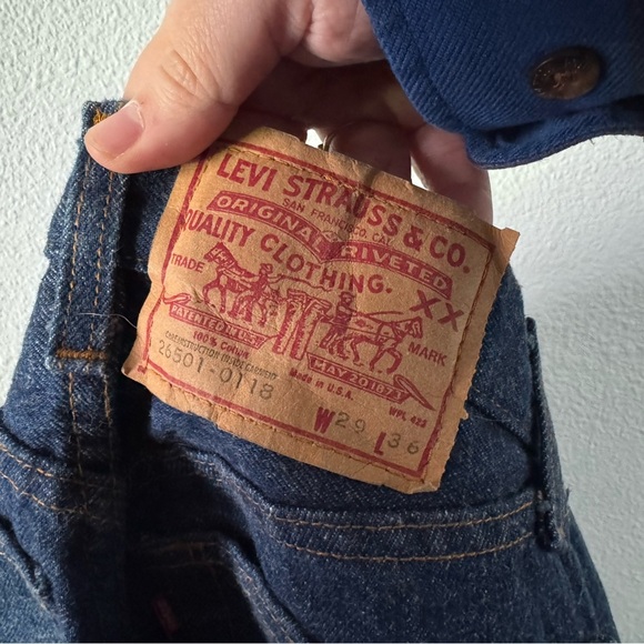 Levi's Vintage Original 501 Button Fly 80’s Rare Blue Jeans High Rise 29 Waist - Picture 8 of 16